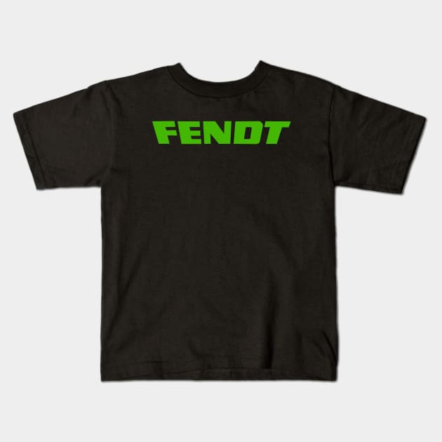 Fendt Tractor Logo Text green Kids T-Shirt by TractorsLovers